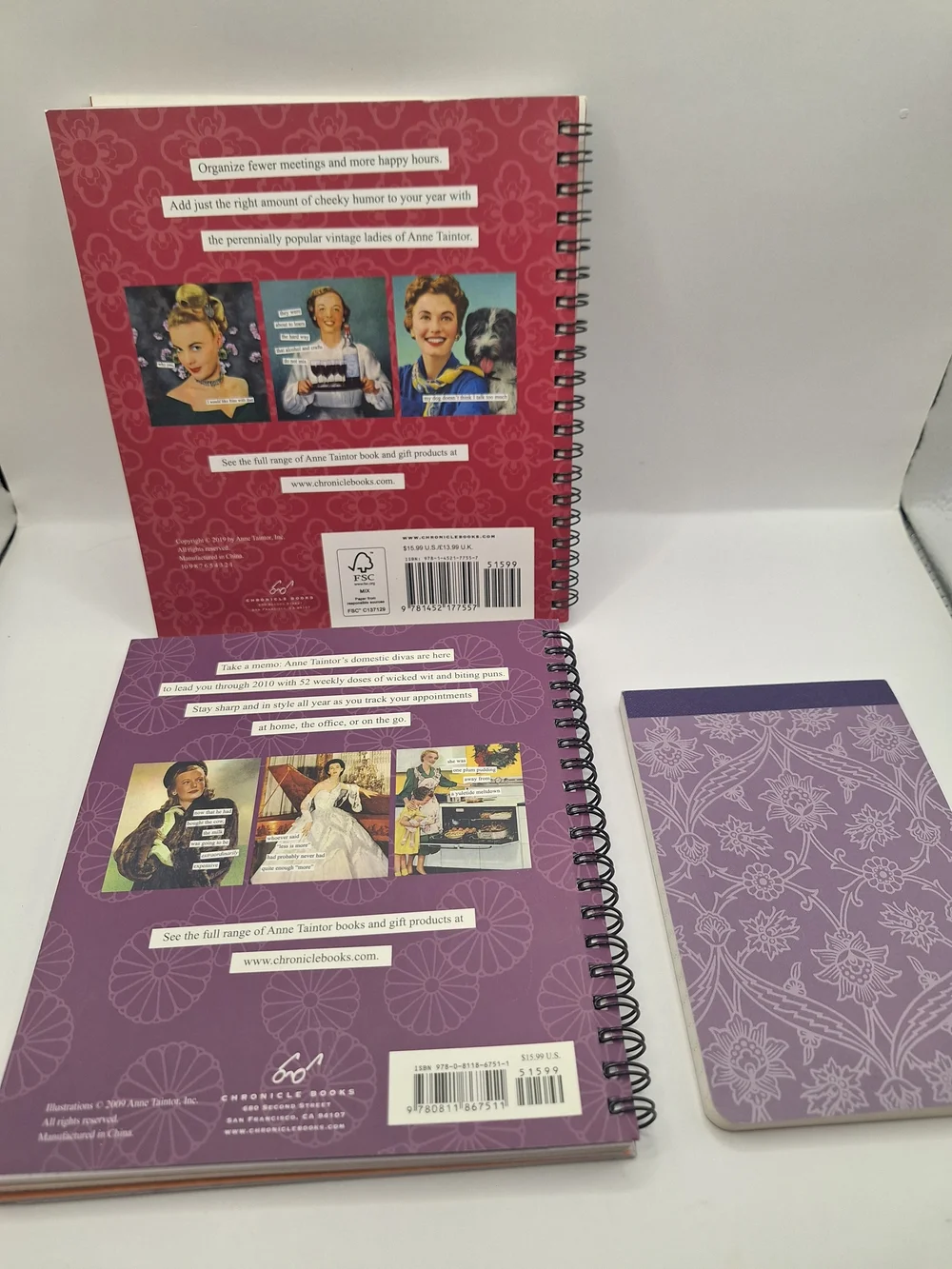 Anne Taintor Engagement Calendar Lot 2009 2019 Retro Humor Planners Notebook